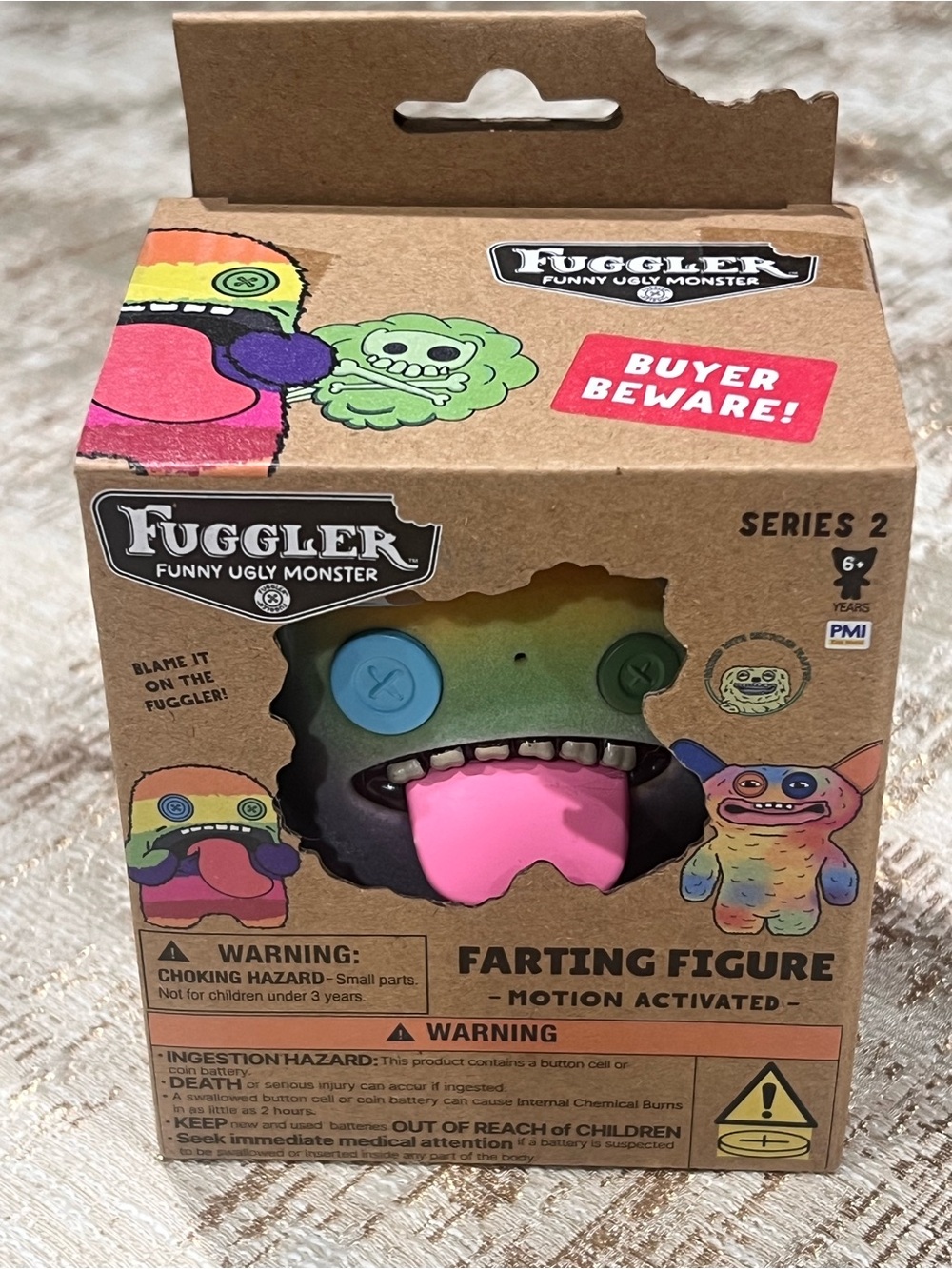 Fuggler Series 2 Motion-Activated Farting Figure - Rainbow Colors
